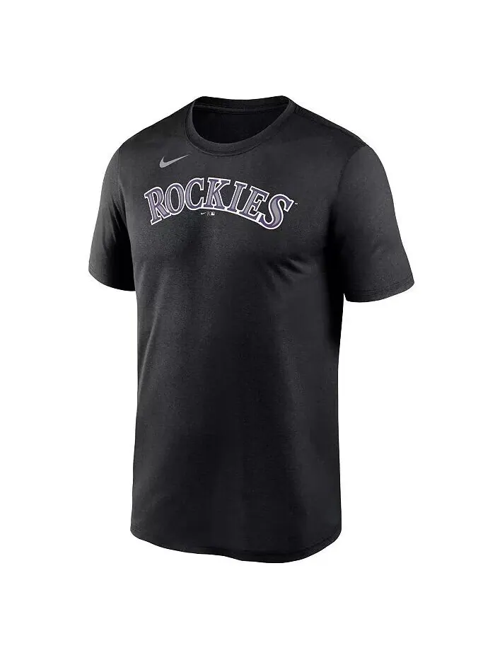 Мужская черная футболка Colorado Rockies New Legend с надписью Nike — изображение 2 из 2