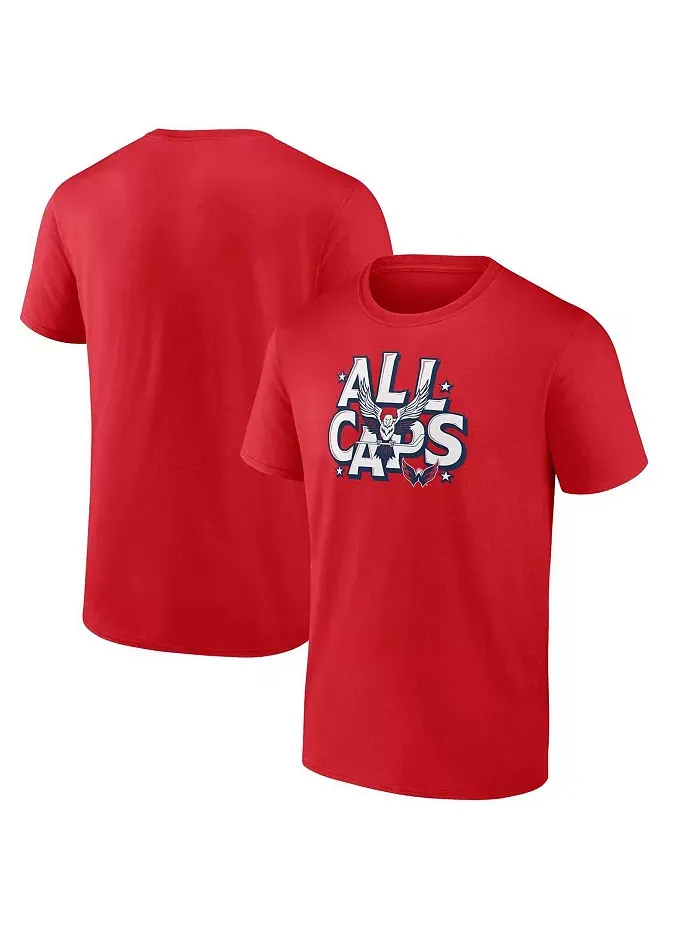 Мужская футболка Washington Capitals Local Domain красного цвета Fanatics — изображение 1 из 3