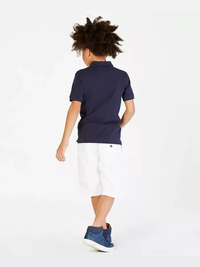 Поло с цветными блоками и логотипом Big Boys спереди Tommy Hilfiger — изображение 4 из 4