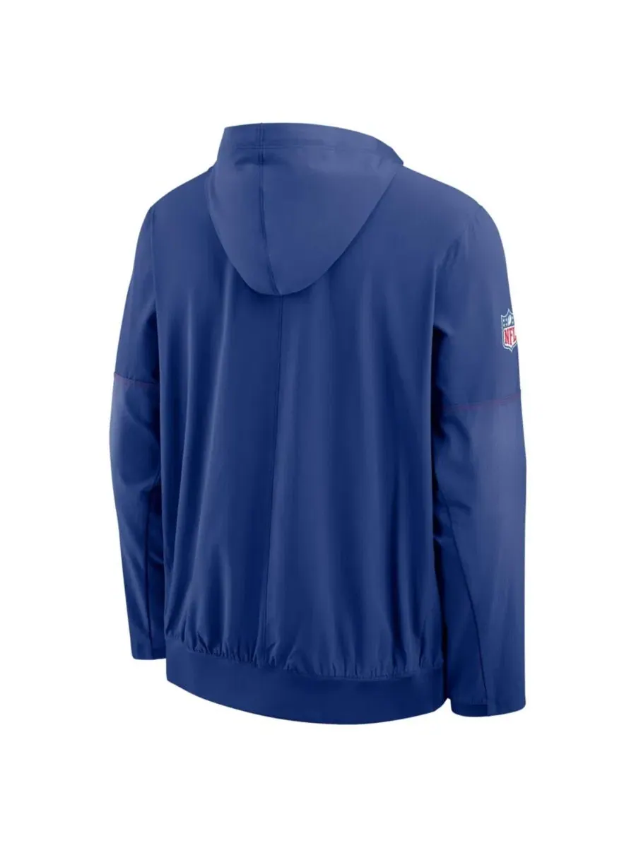 Мужская куртка-anorak с капюшоном и полузамком Royal New York Giants Sideline Nike — изображение 2 из 3, королевский