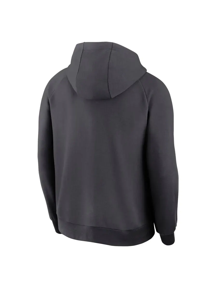 Худи с капюшоном и молнией, с длинным рукавом, модель Authentic Collection Player Raglan Nike — изображение 3 из 5, серый