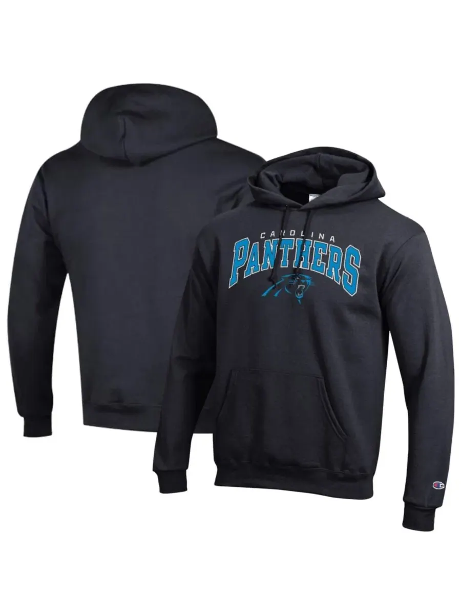 Толстовка на молнии Champion Power Blend Arch over Logo Hoodie — изображение 1 из 3, черный