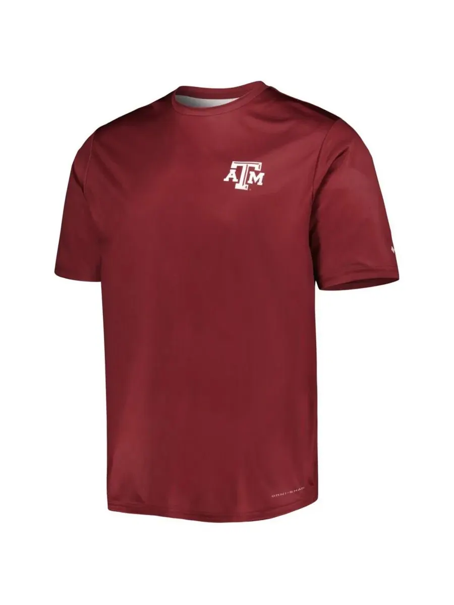 Футболка с коротким рукавом Omni-Shade Texas A&M Aggies Terminal Tackle Columbia — изображение 2 из 3, коричневый