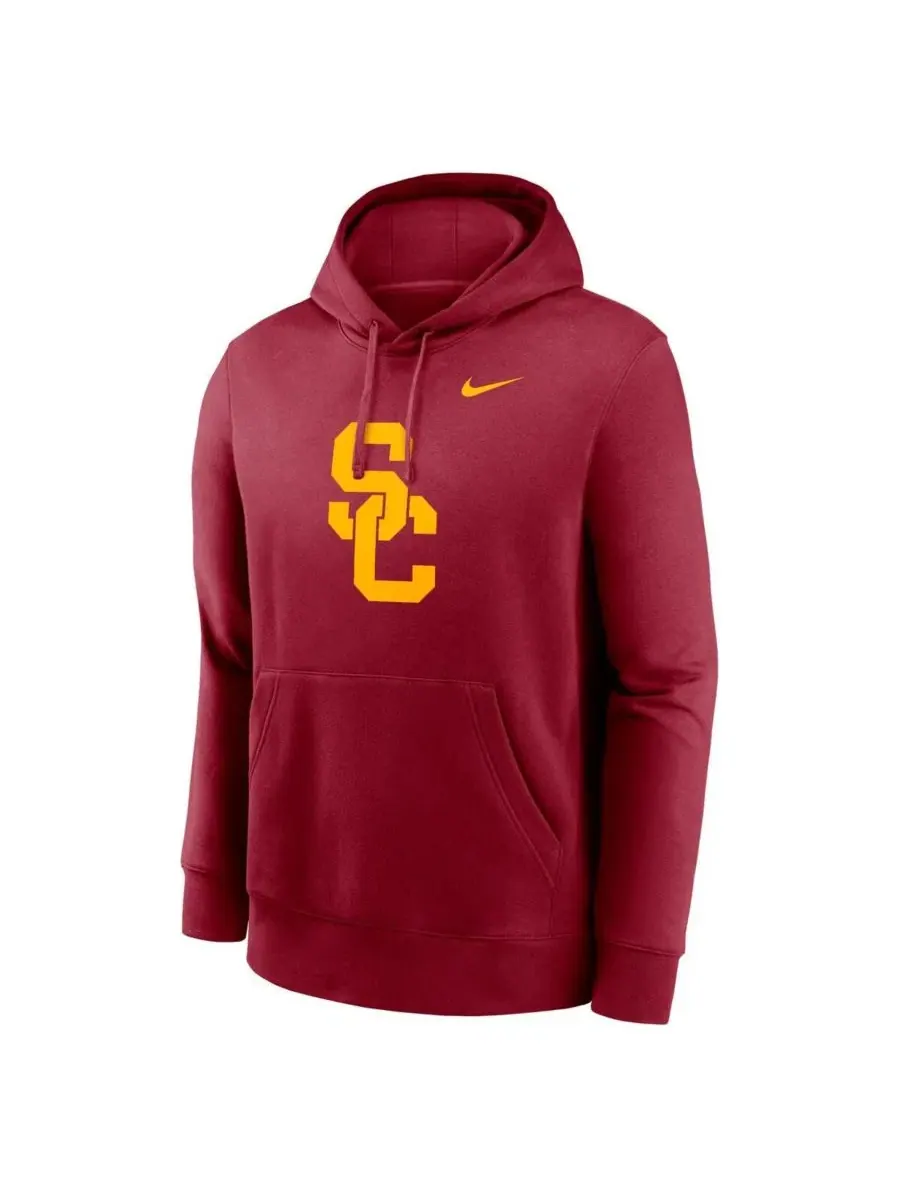 Худи с флисовой подкладкой, с принтом, USC Trojans Nike — изображение 2 из 3, красный