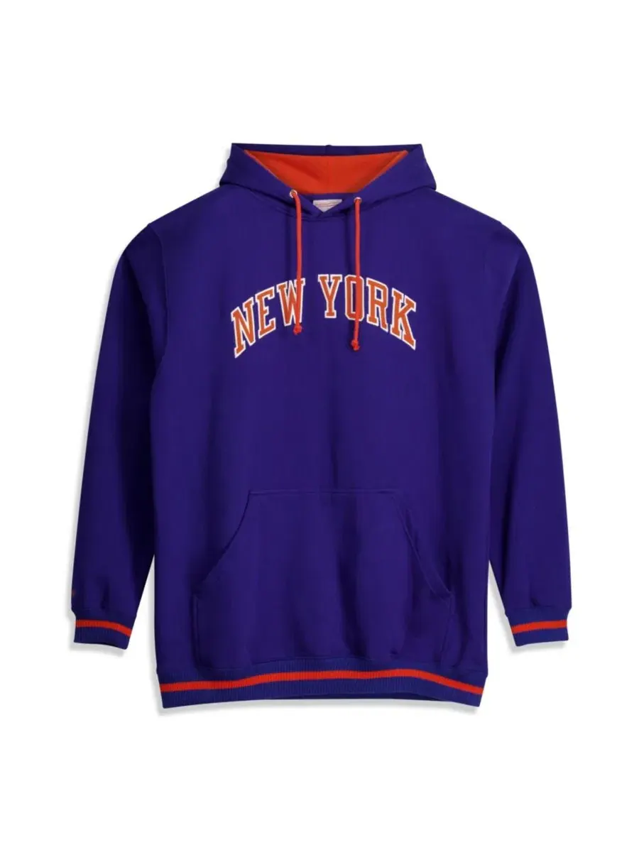 Худи с флисовой подкладкой New York Knicks Hardwood Classics Mitchell & Ness — изображение 1 из 3, синий