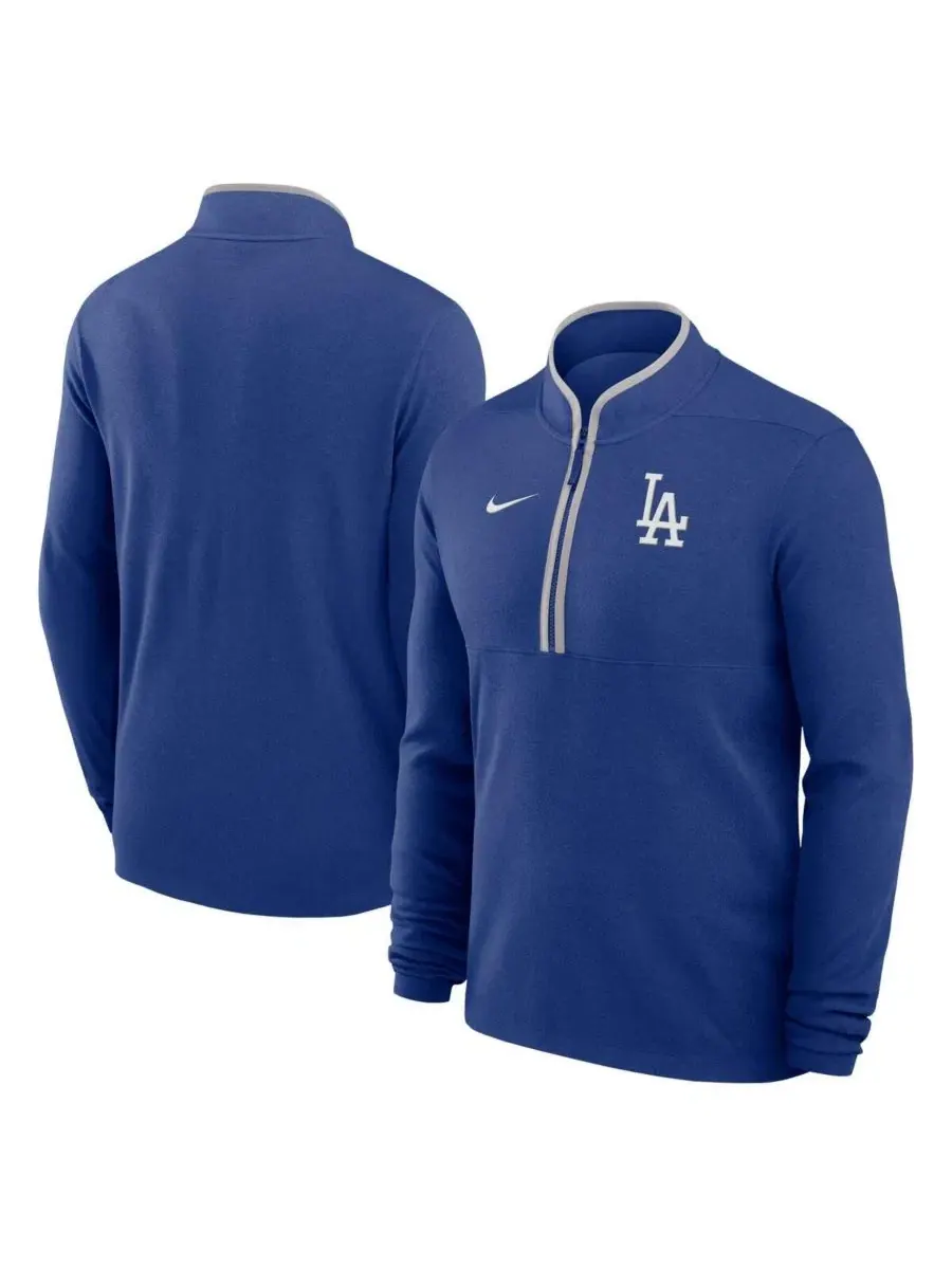 Мужская толстовка поло Nike Los Angeles Dodgers Dri-FIT Victory Half-Zip — изображение 1 из 3, королевский