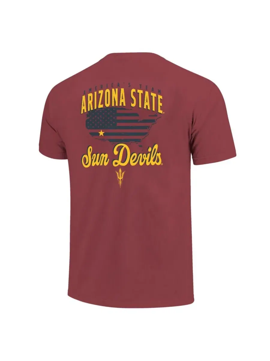 Футболка с принтом America's Team Arizona State Sun Devils Image One — изображение 2 из 3, коричневый