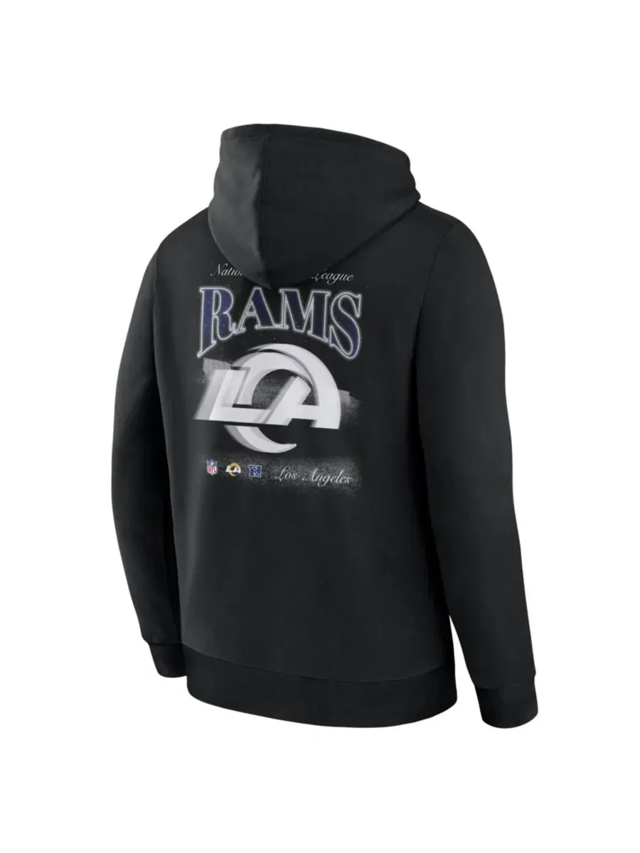 Худи с капюшоном с принтом Fanatics Los Angeles Rams — изображение 2 из 3, черный