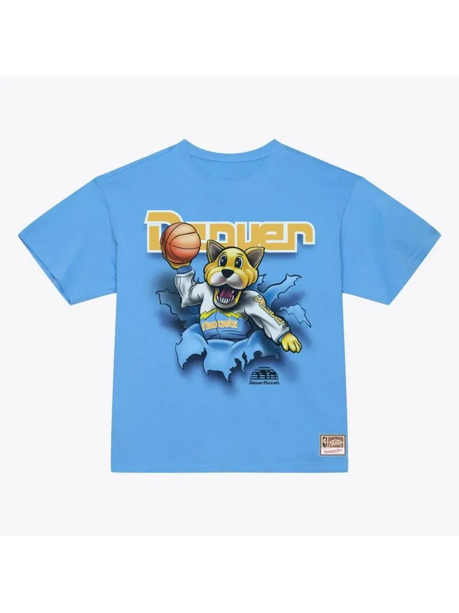 Футболка с принтом Breakthrough Mitchell & Ness — изображение 2 из 3, светлый синий