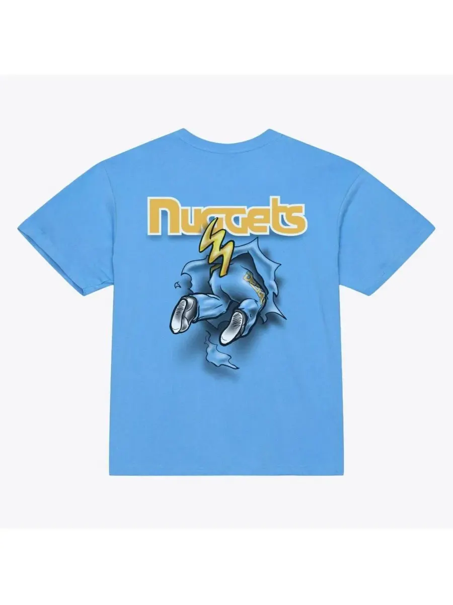 Футболка с принтом Breakthrough Mitchell & Ness — изображение 3 из 3, светлый синий