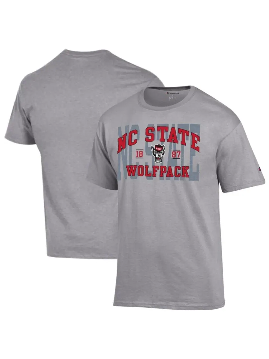 Футболка с коротким рукавом Varsity NC State Wolfpack Champion — изображение 1 из 3, серый