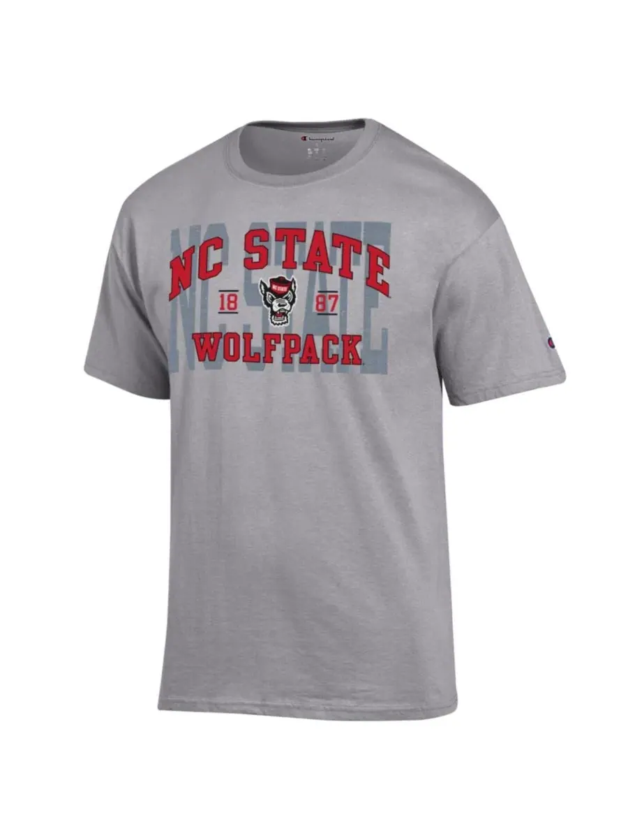 Футболка с коротким рукавом Varsity NC State Wolfpack Champion — изображение 3 из 3, серый