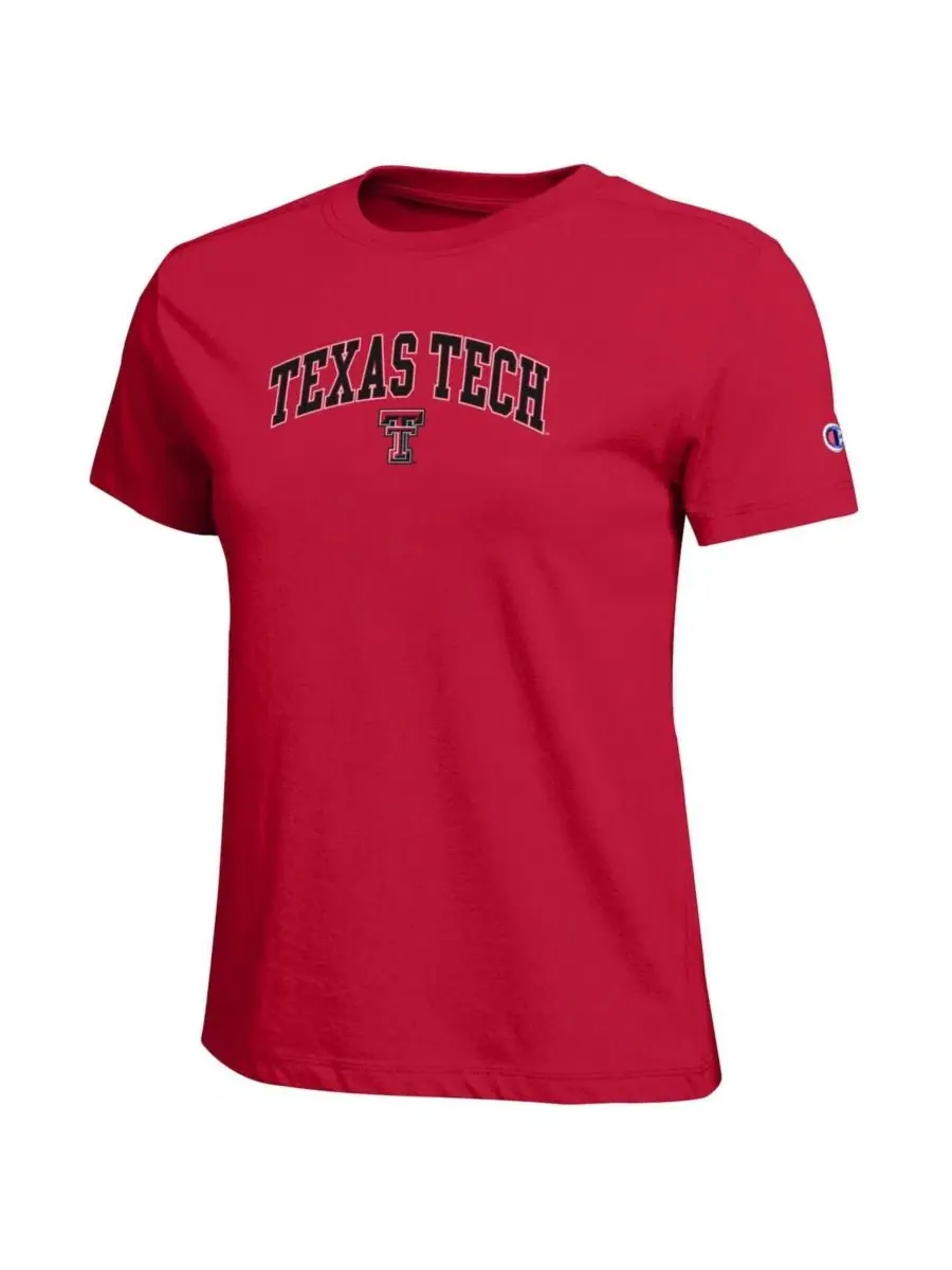 Футболка с принтом Arched Over Logo Texas Tech Red Raiders Champion — изображение 3 из 3, красный