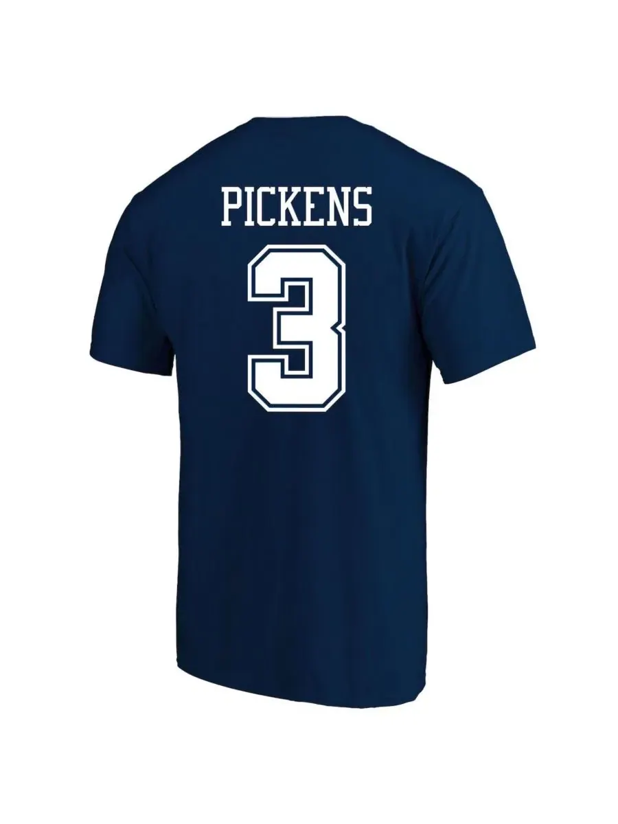 Футболка с длинным рукавом George Pickens Navy Dallas Cowboys Big & Tall Player Name & Number — изображение 2 из 3