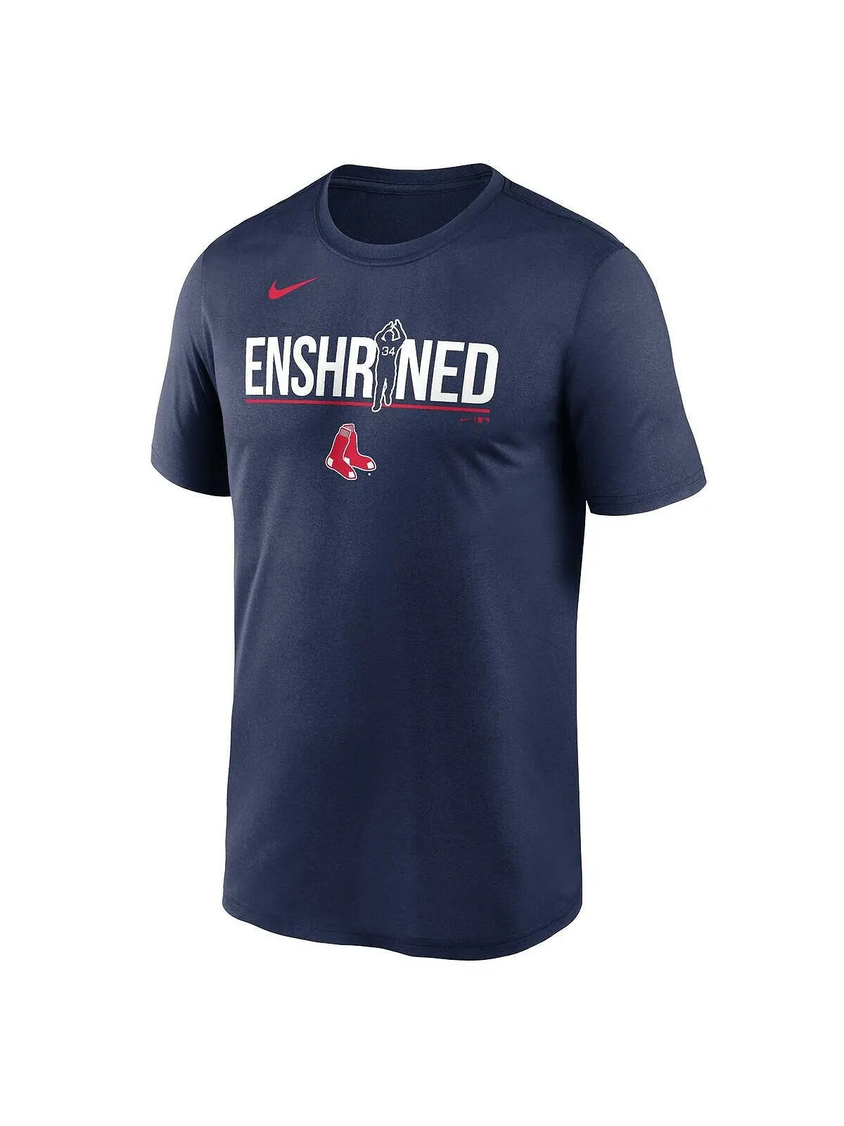 Мужская темно-синяя футболка Boston Red Sox Legend Enshrined Performance Дэвида Ортиса Nike — изображение 2 из 3, темно-синий