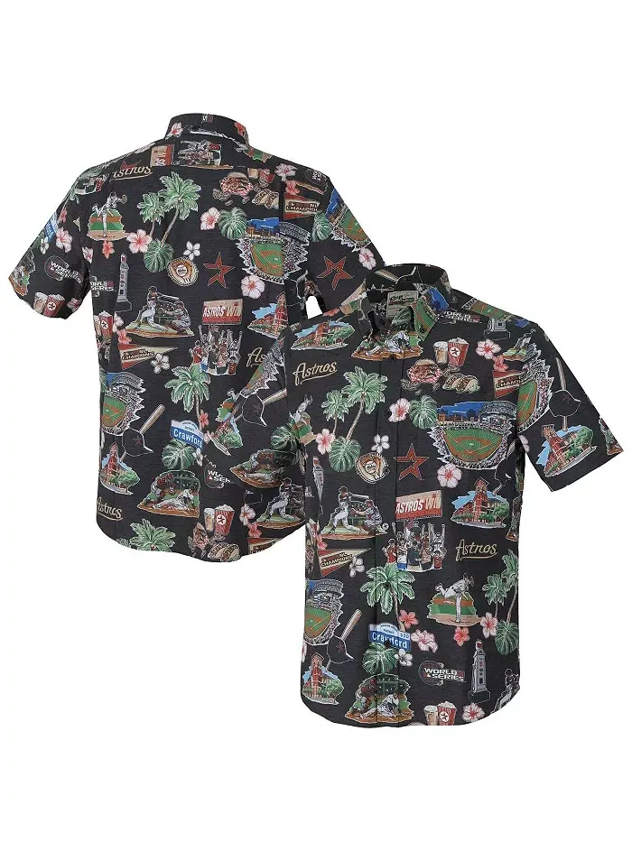 Мужская черная рубашка на пуговицах Houston Astros Scenic Tri-Blend Reyn Spooner — изображение 1 из 3