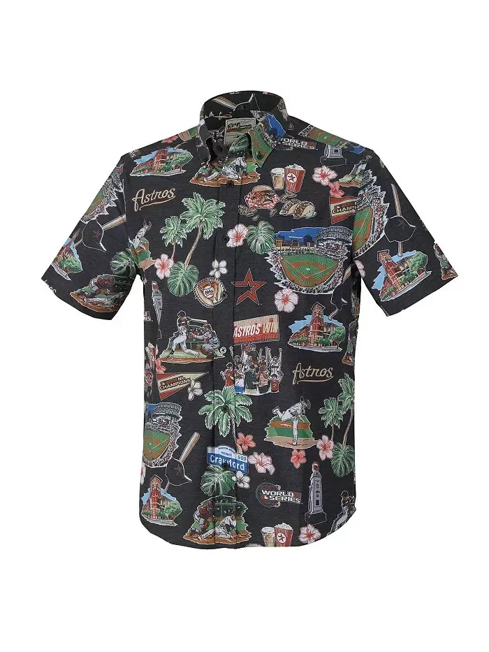 Мужская черная рубашка на пуговицах Houston Astros Scenic Tri-Blend Reyn Spooner — изображение 2 из 3