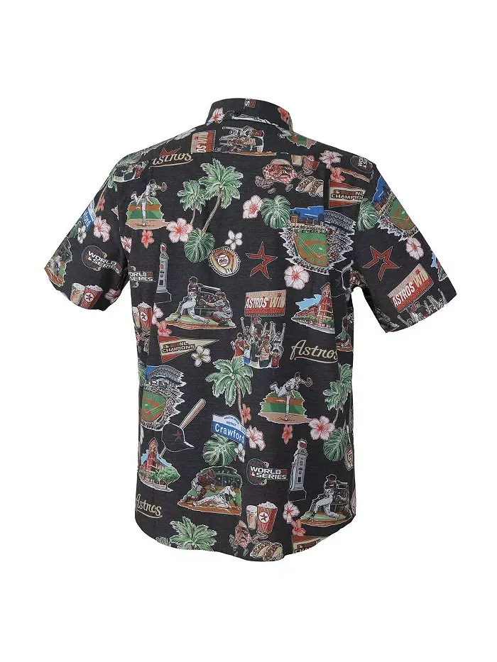 Мужская черная рубашка на пуговицах Houston Astros Scenic Tri-Blend Reyn Spooner — изображение 3 из 3