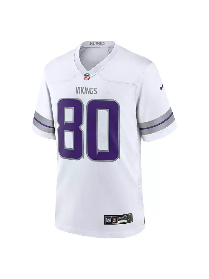Мужская игровая футболка Cris Carter белого цвета Minnesota Vikings (альтернативная, вышедшая из — изображение 3 из 3