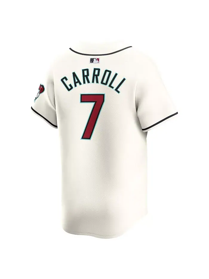 Мужская бейсбольная майка Arizona Diamondbacks домашняя ограниченной серии Corbin Carroll белая Nike — изображение 3 из 3