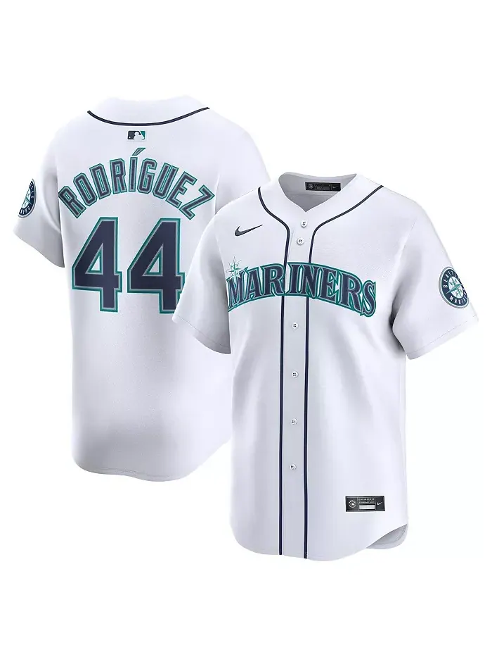 Мужская домашняя лимитированная футболка игрока Julio Rodríguez Seattle Mariners в белом цвете Nike — изображение 1 из 3