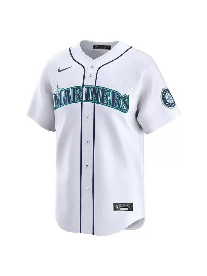Мужская домашняя лимитированная футболка игрока Julio Rodríguez Seattle Mariners в белом цвете Nike — изображение 2 из 3