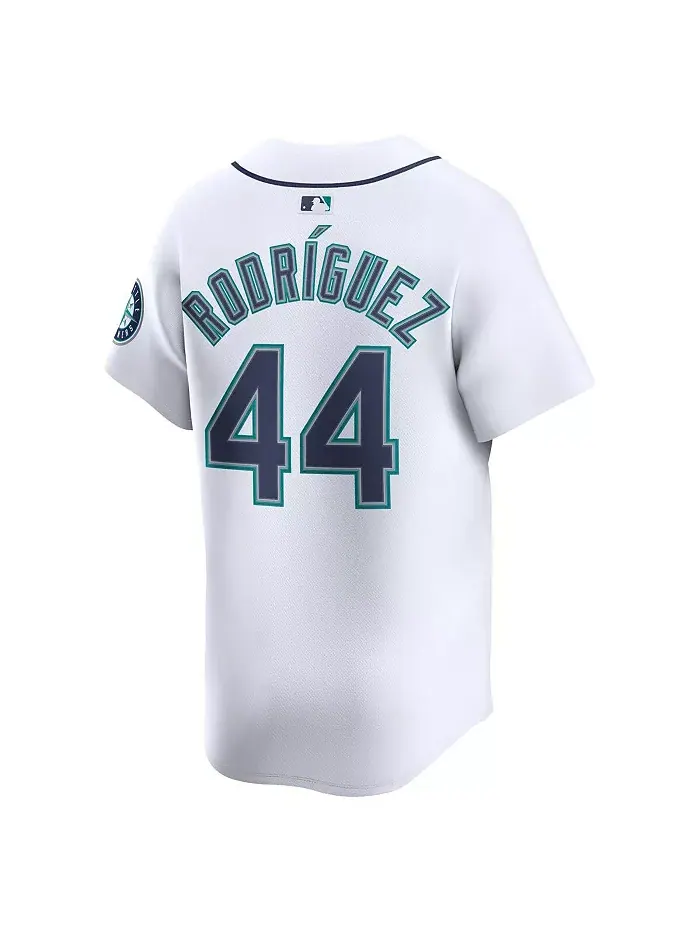 Мужская домашняя лимитированная футболка игрока Julio Rodríguez Seattle Mariners в белом цвете Nike — изображение 3 из 3
