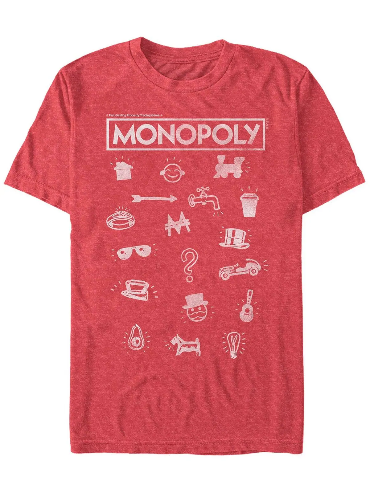 Мужская футболка с коротким рукавом monopoly icon stack Fifth Sun — изображение 1 из 1, красный
