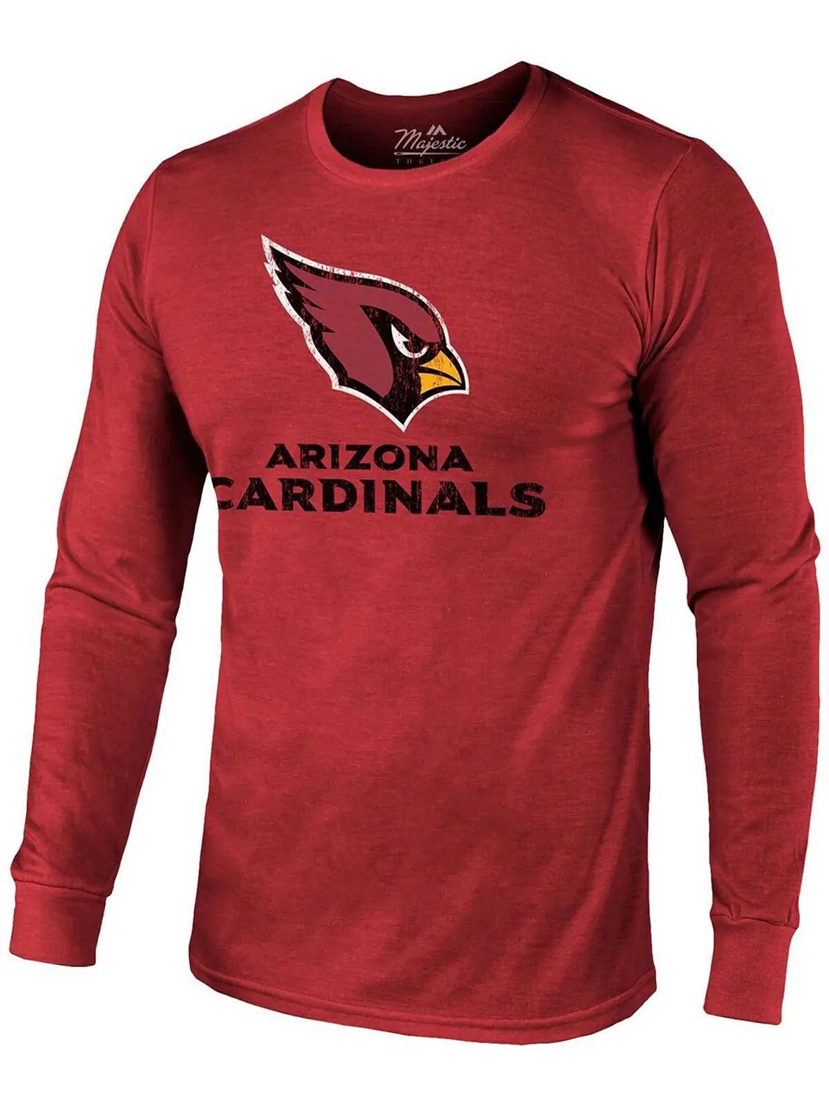 Футболка с длинными рукавами arizona cardinals lockup tri-blend - cardinal Majestic — изображение 3 из 3, бордовый