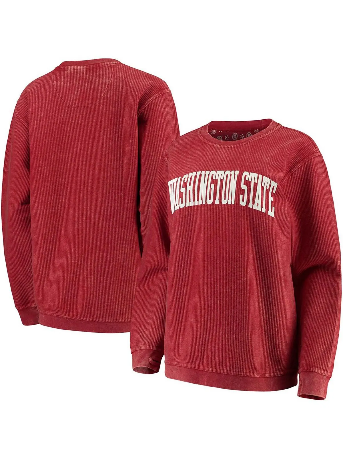 Женский малиновый свитер Washington State Cougars с удобным шнурком в винтажном стиле, базовый — изображение 1 из 3, красный