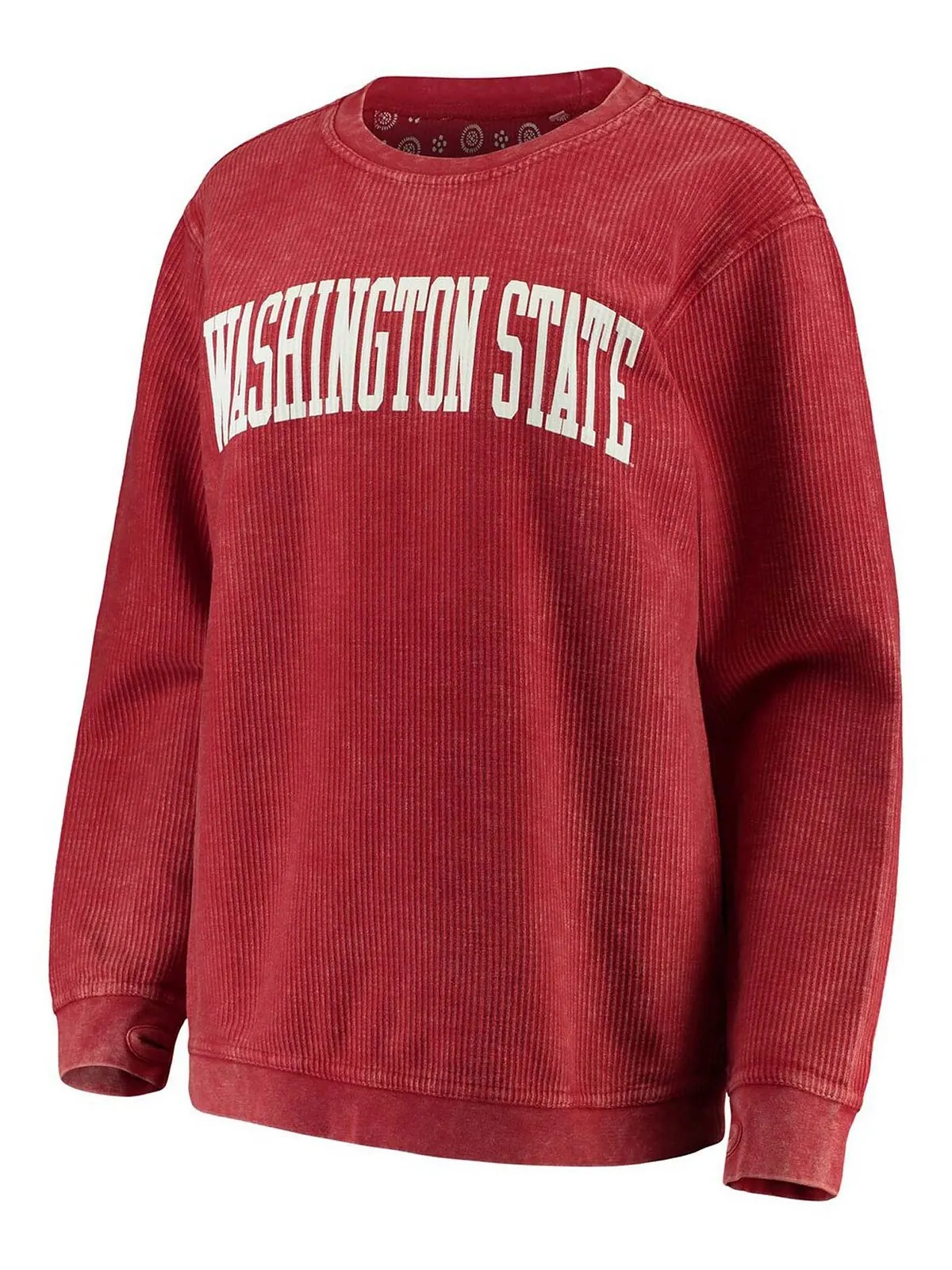 Женский малиновый свитер Washington State Cougars с удобным шнурком в винтажном стиле, базовый — изображение 2 из 3, красный
