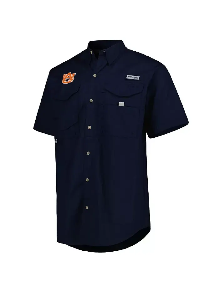 Мужская голубая рубашка на пуговицах Auburn Tigers Bonehead Columbia — изображение 2 из 2