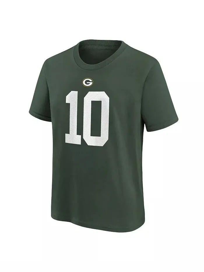 Футболка Big Boys Jordan Love Green с именем и номером игрока Green Bay Packers Nike — изображение 3 из 3