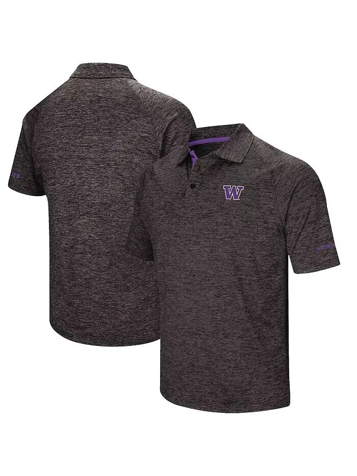 Мужская черная рубашка-поло Washington Huskies Down Swing Colosseum — изображение 1 из 1