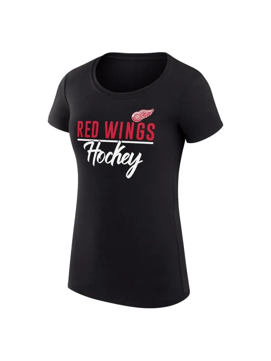 G-III 4Her by Carl Banks Женская черная футболка Detroit Red Wings Super-Slim Fit Lightweight Team — изображение 3 из 3