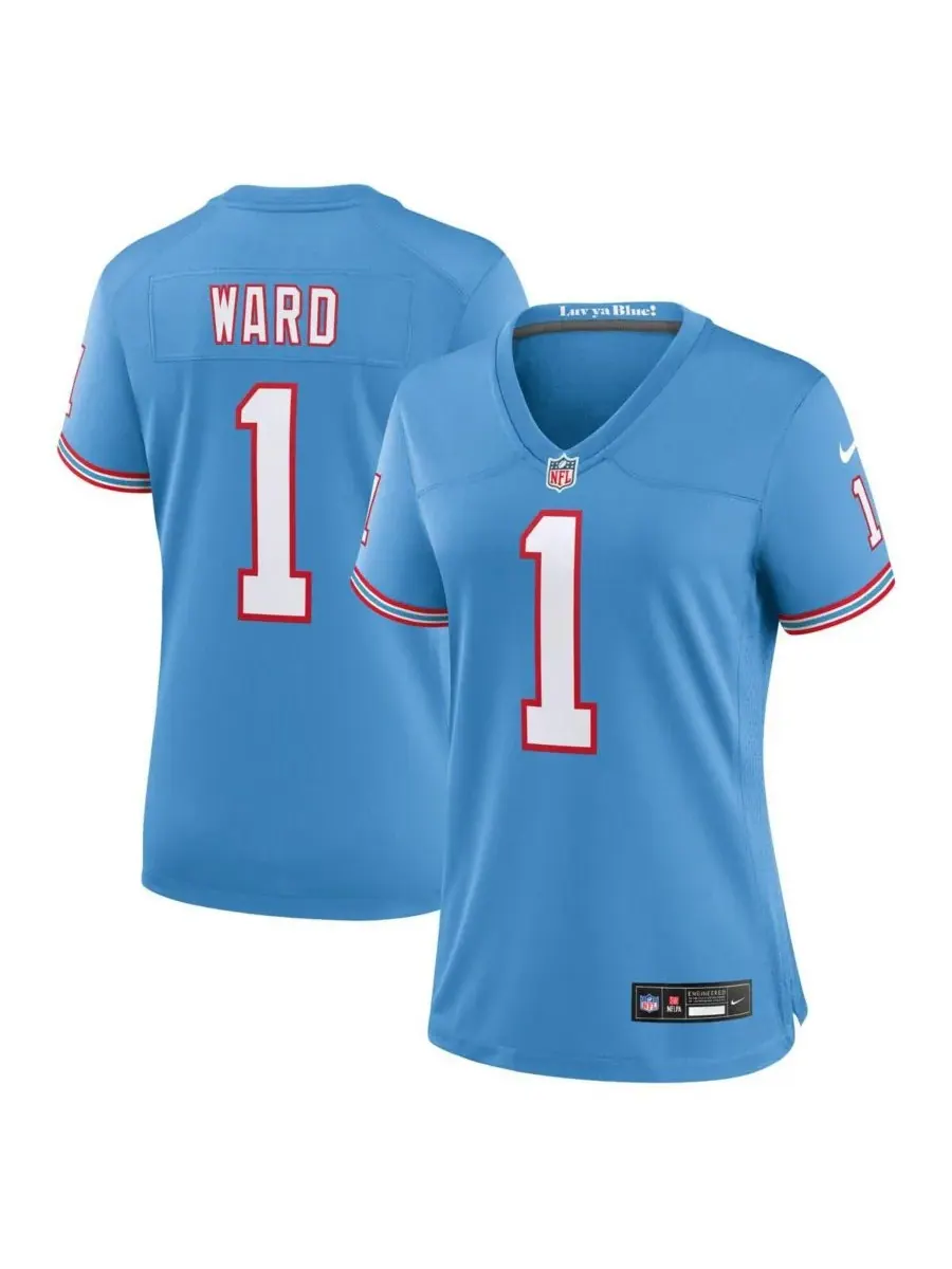 Nike Женская футболка Cam Ward светло-голубого цвета, Tennessee Titans, второй альтернативный — изображение 1 из 3