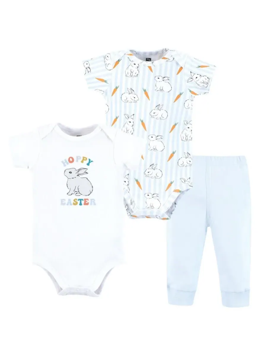 Комплект из двух боди и подходящих по цвету брюк Hudson Baby, Hoppy Easter — изображение 1 из 5