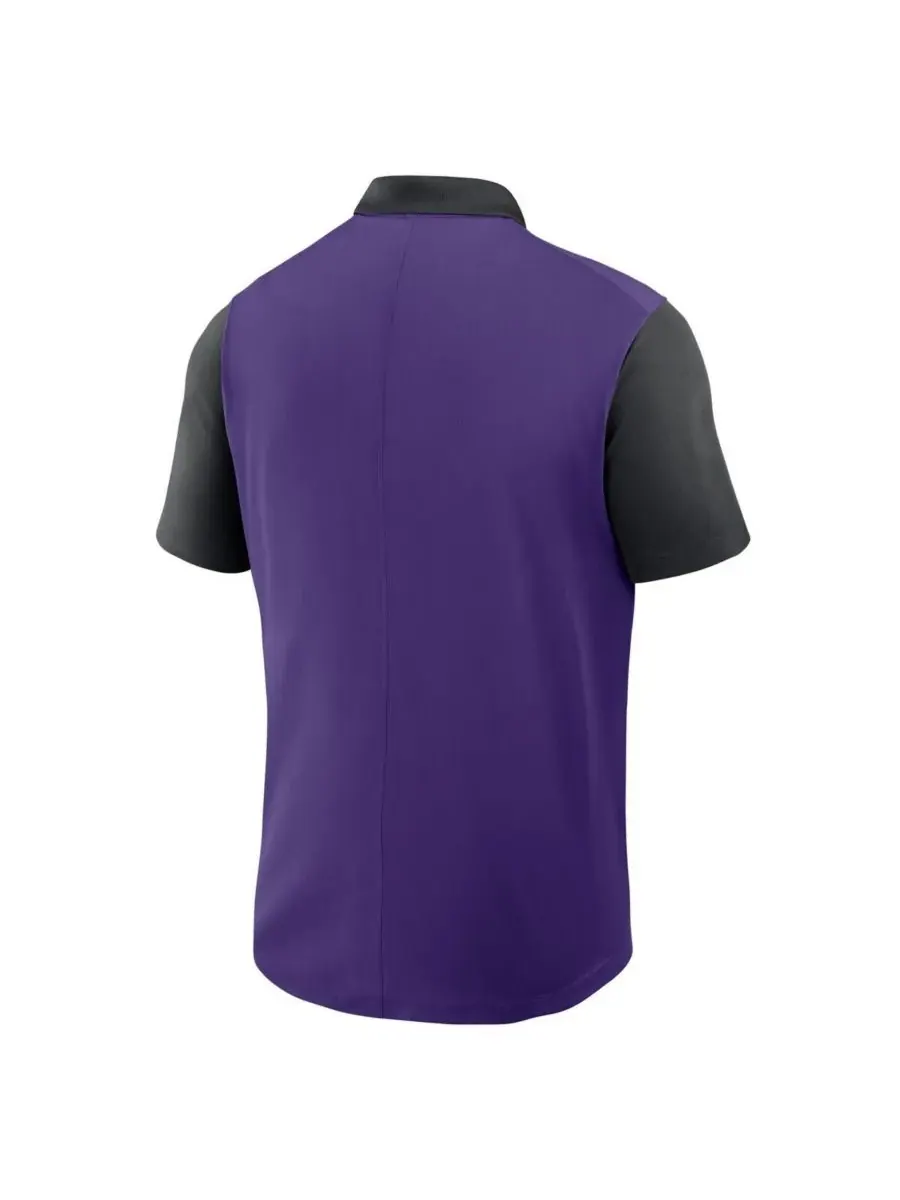 Nike Мужская фиолетово-черная поло-рубашка Tampa Bay Rays Cooperstown Collection Color-Block — изображение 3 из 3