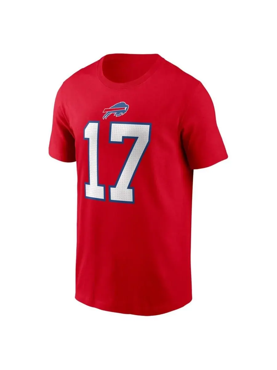 Nike Мужская красная футболка с именем и номером игрока команды Buffalo Bills Джоша Аллена — изображение 2 из 3, красный