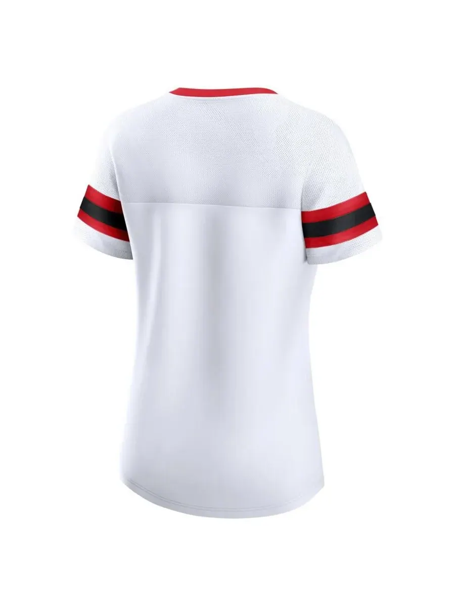 Fanatics Женская белая футболка Wisconsin Badgers Iconic Athena — изображение 2 из 3, белый