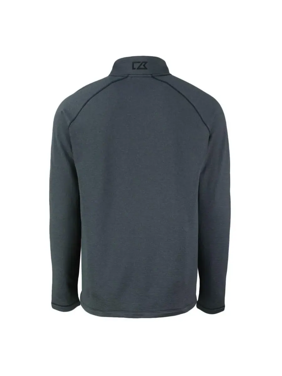 Cutter & Buck Мужская куртка Peshastin Eco Fleece Tri-Blend Raglan Quarter-Zip Jacket цвета «черный — изображение 2 из 3
