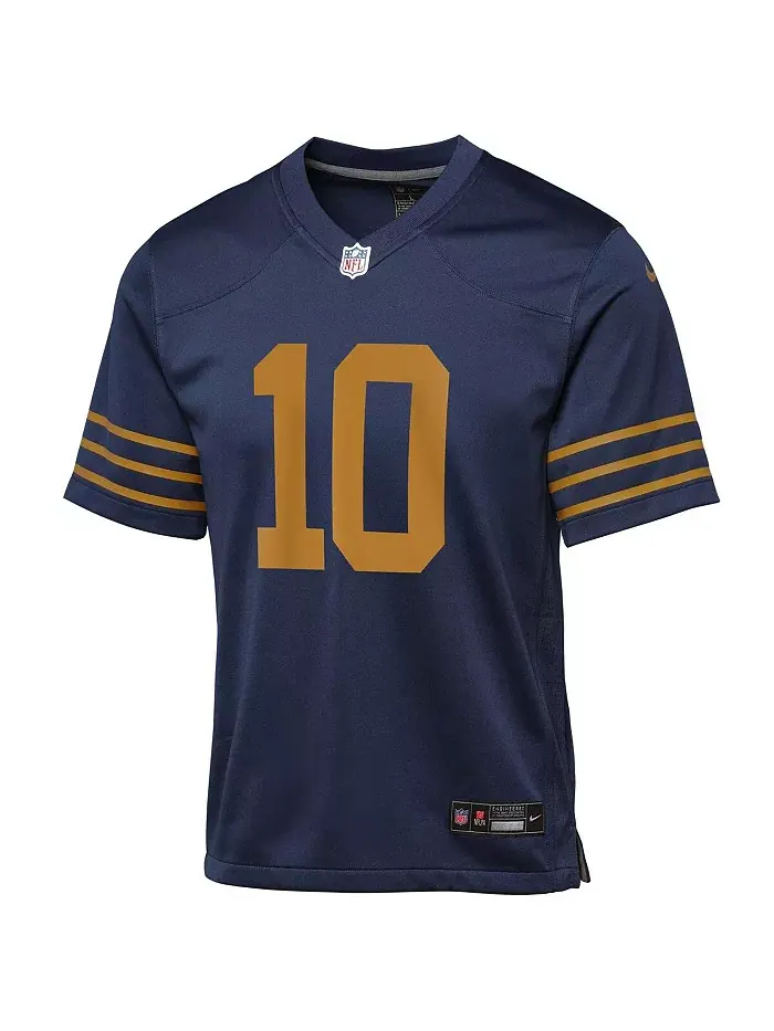 Большие мальчики и девочки Jordan Love Navy Green Bay Packers Классическая игровая майка 1923 года — изображение 2 из 3