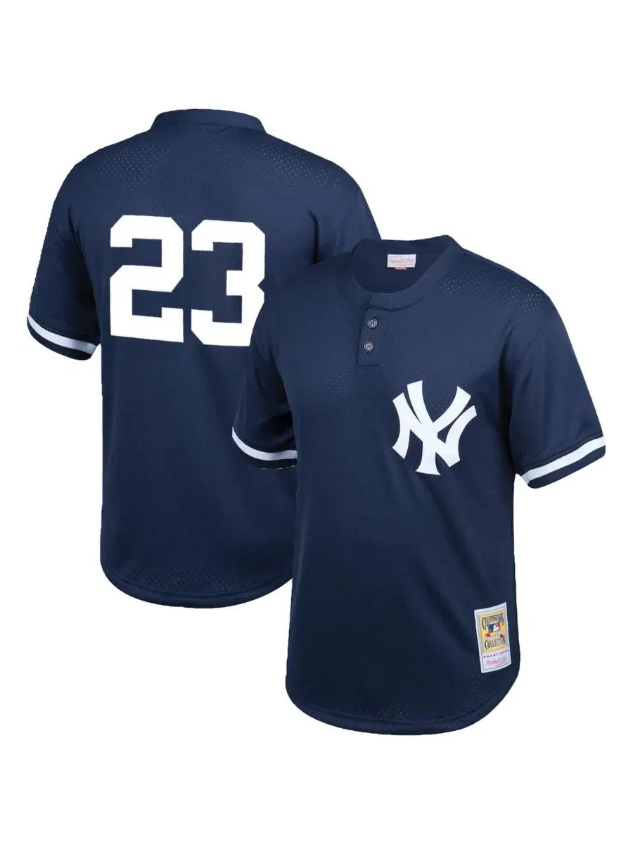 Mitchell & Ness Мужская тренировочная майка Don Mattingly темно-синего цвета из коллекции New York — изображение 1 из 1