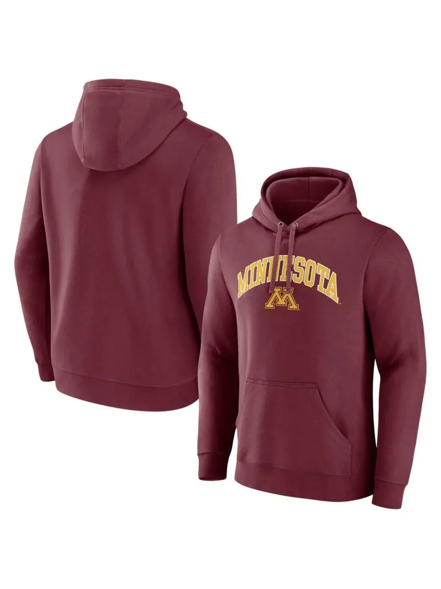 Fanatics Мужская толстовка с капюшоном бордового цвета с арочным логотипом Minnesota Golden Gophers — изображение 1 из 3