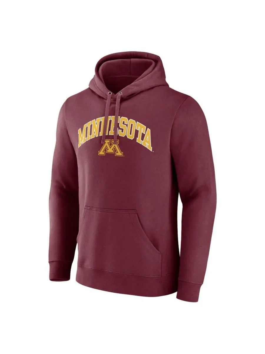 Fanatics Мужская толстовка с капюшоном бордового цвета с арочным логотипом Minnesota Golden Gophers — изображение 2 из 3