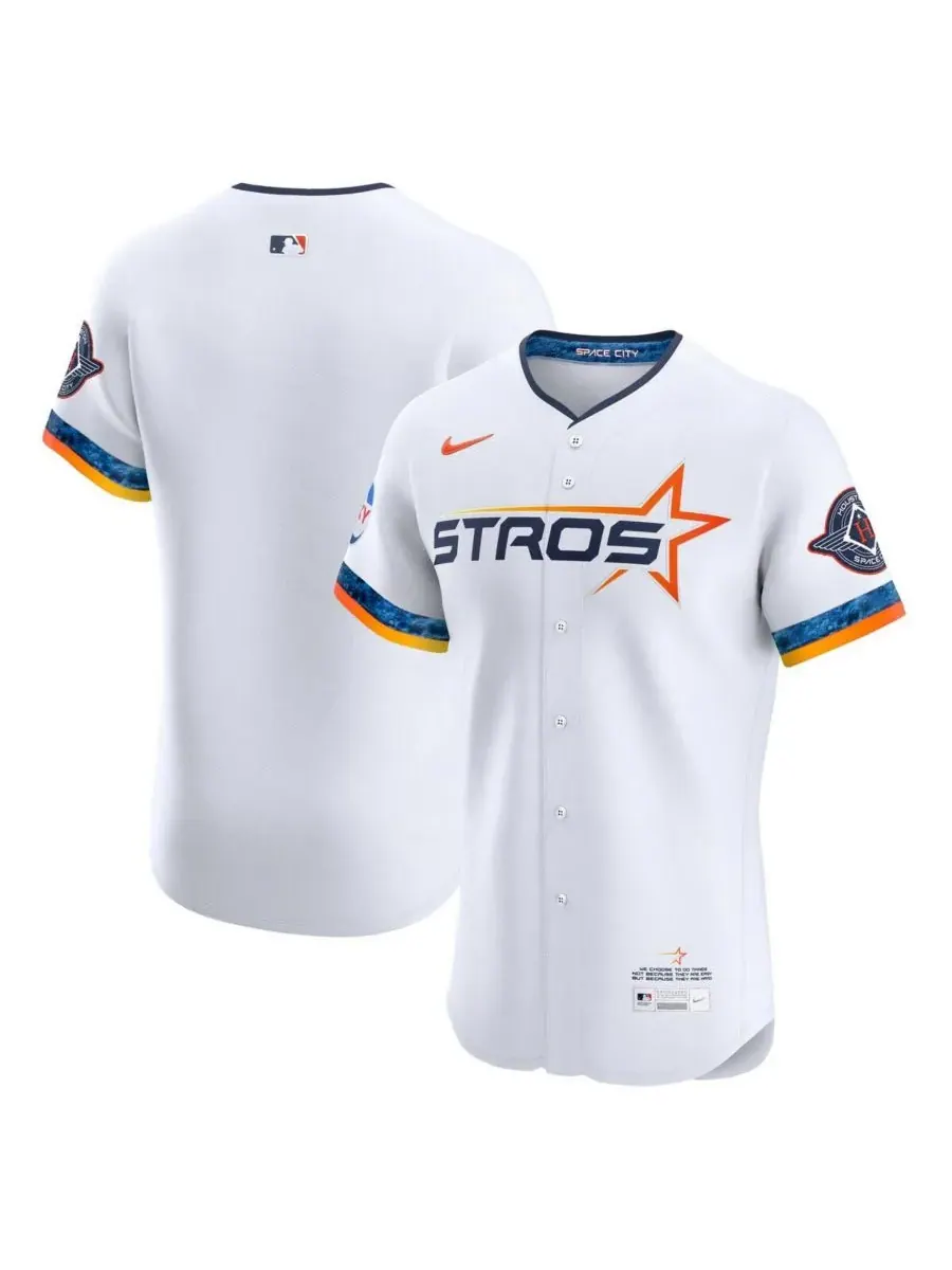 Nike Мужская белая футболка Houston Astros 2025 City Connect Elite — изображение 1 из 3, белый