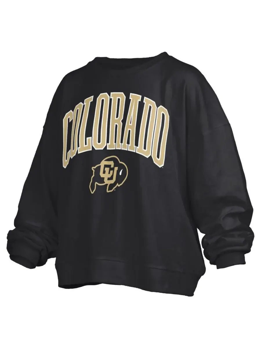 Pressbox Женская черная толстовка-пуловер Colorado Buffaloes Janise Arch Over Logo Waist Length — изображение 2 из 3, черный