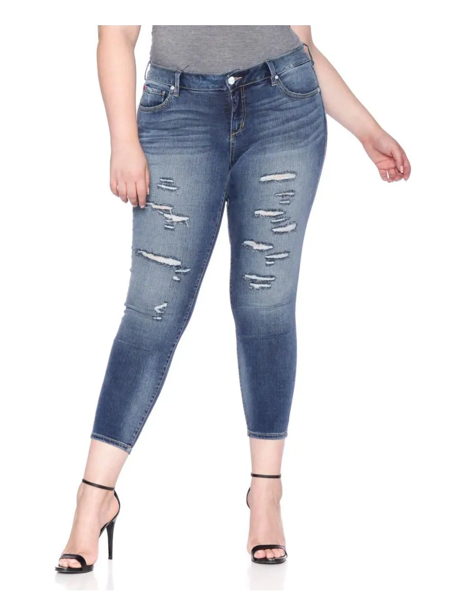 Джинсы-скинни средней посадки до щиколотки больших размеров SLINK Jeans, Danika