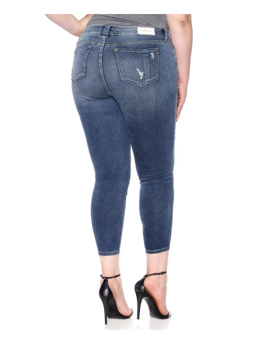 Джинсы-скинни средней посадки до щиколотки больших размеров SLINK Jeans, Danika — изображение 3 из 3