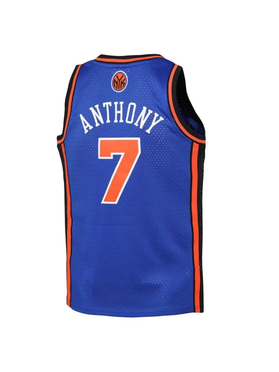 Mitchell & Ness Детская футболка Big Boys and Girls Carmelo Anthony Blue New York Knicks 2010/11 — изображение 3 из 3, синий